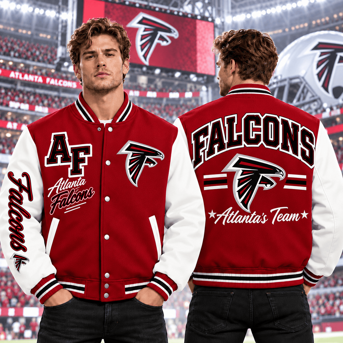 Atlanta Falcons | Premium NFL Classic Varsity Baseball Jacket For Football Fans