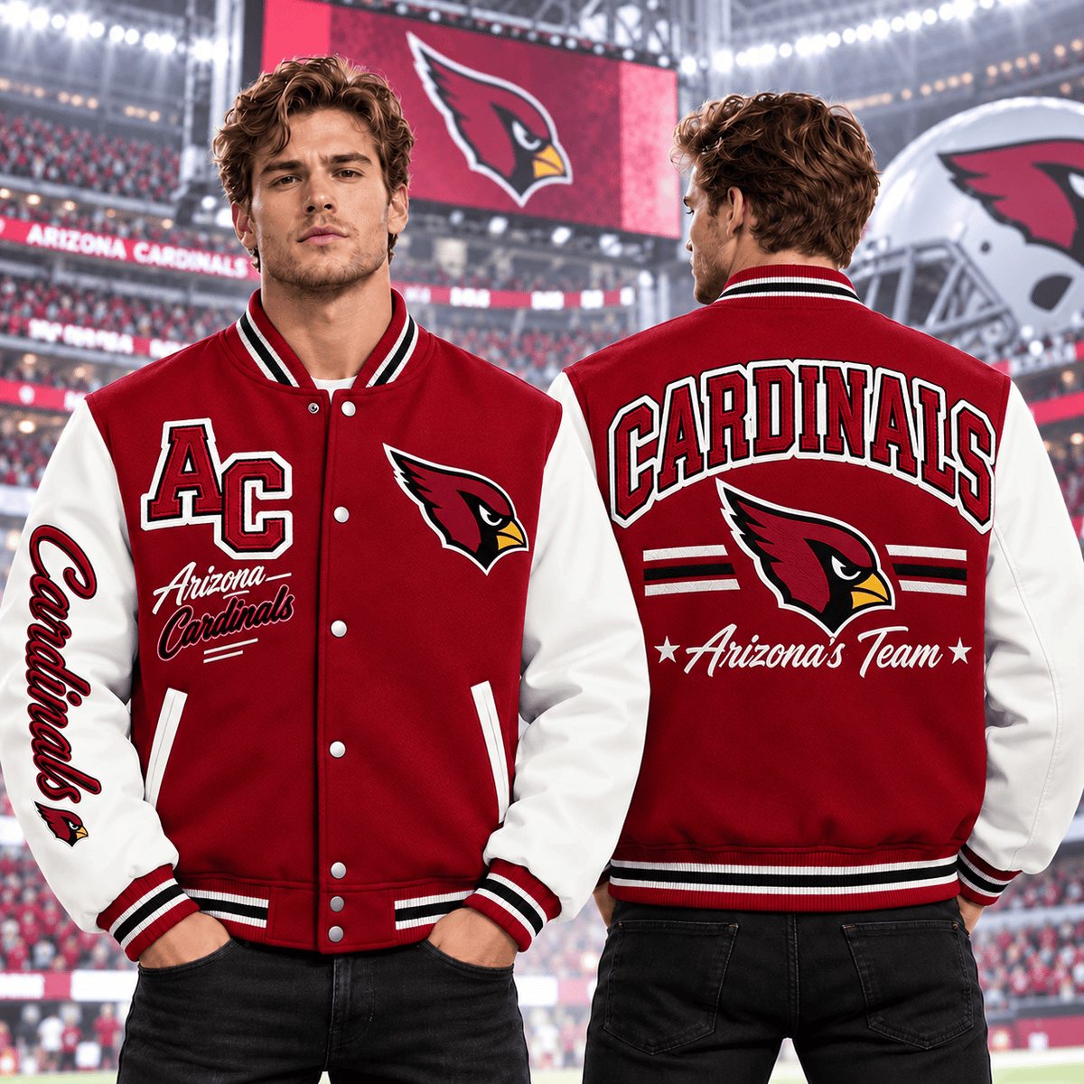 Arizona Cardinals | Premium NFL Classic Varsity Baseball Jacket For Football Fans