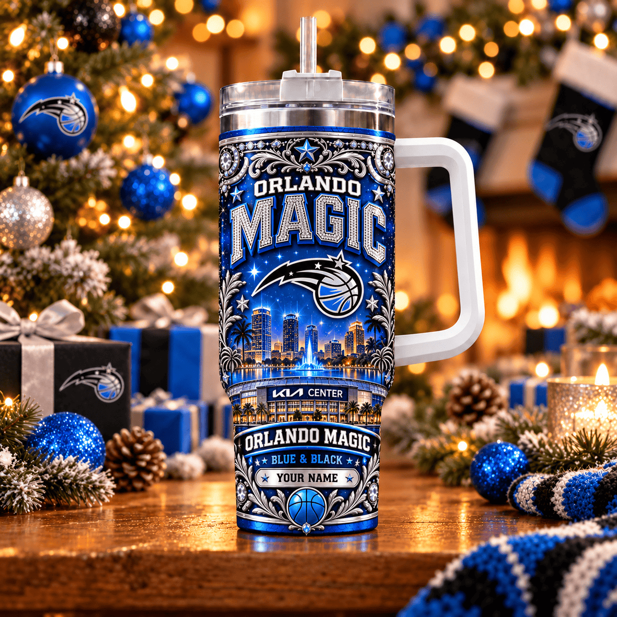 Orlando Magic NBA Personalized Basketball Team Tumbler With Handle