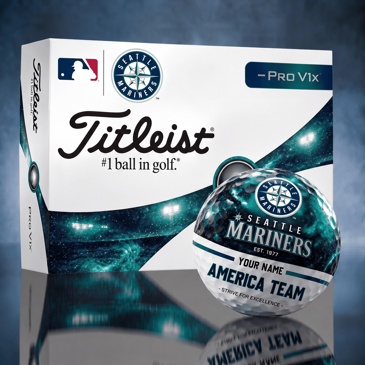 Titleist SEA x Premium MLB PERSONALIZED GOLF BALL LIMITED EDITION
