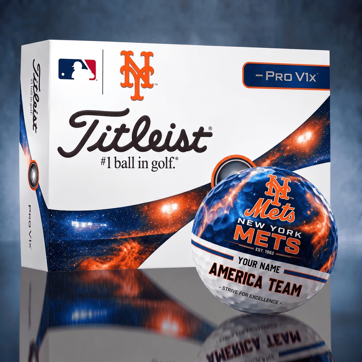 Titleist NYM x Premium MLB PERSONALIZED GOLF BALL LIMITED EDITION