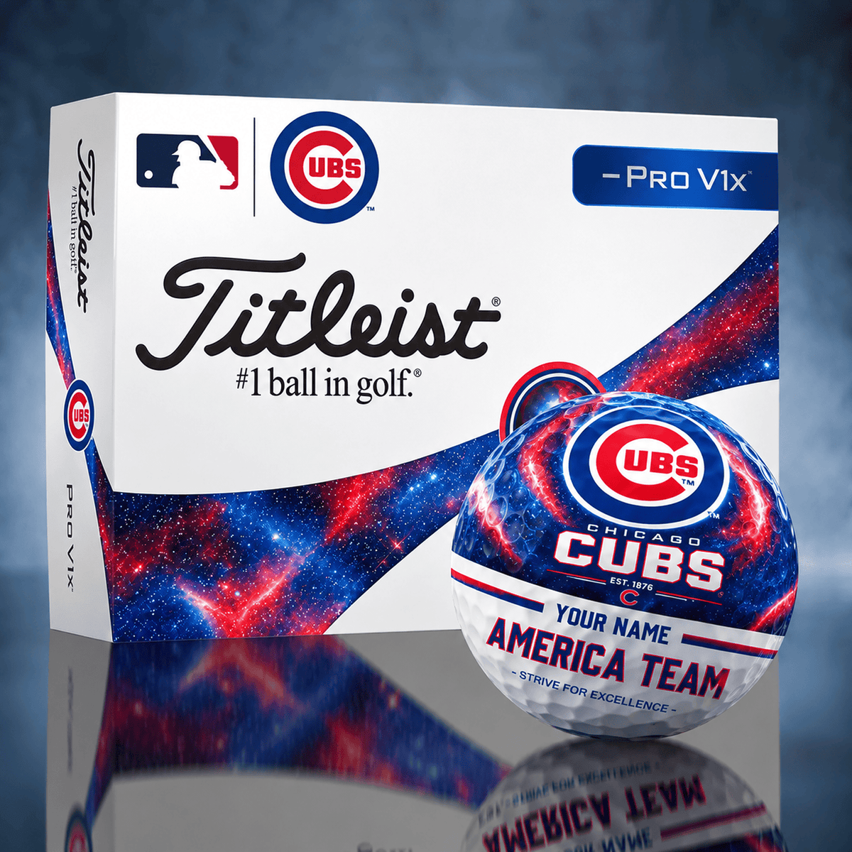 Titleist CHI x Premium MLB PERSONALIZED GOLF BALL LIMITED EDITION