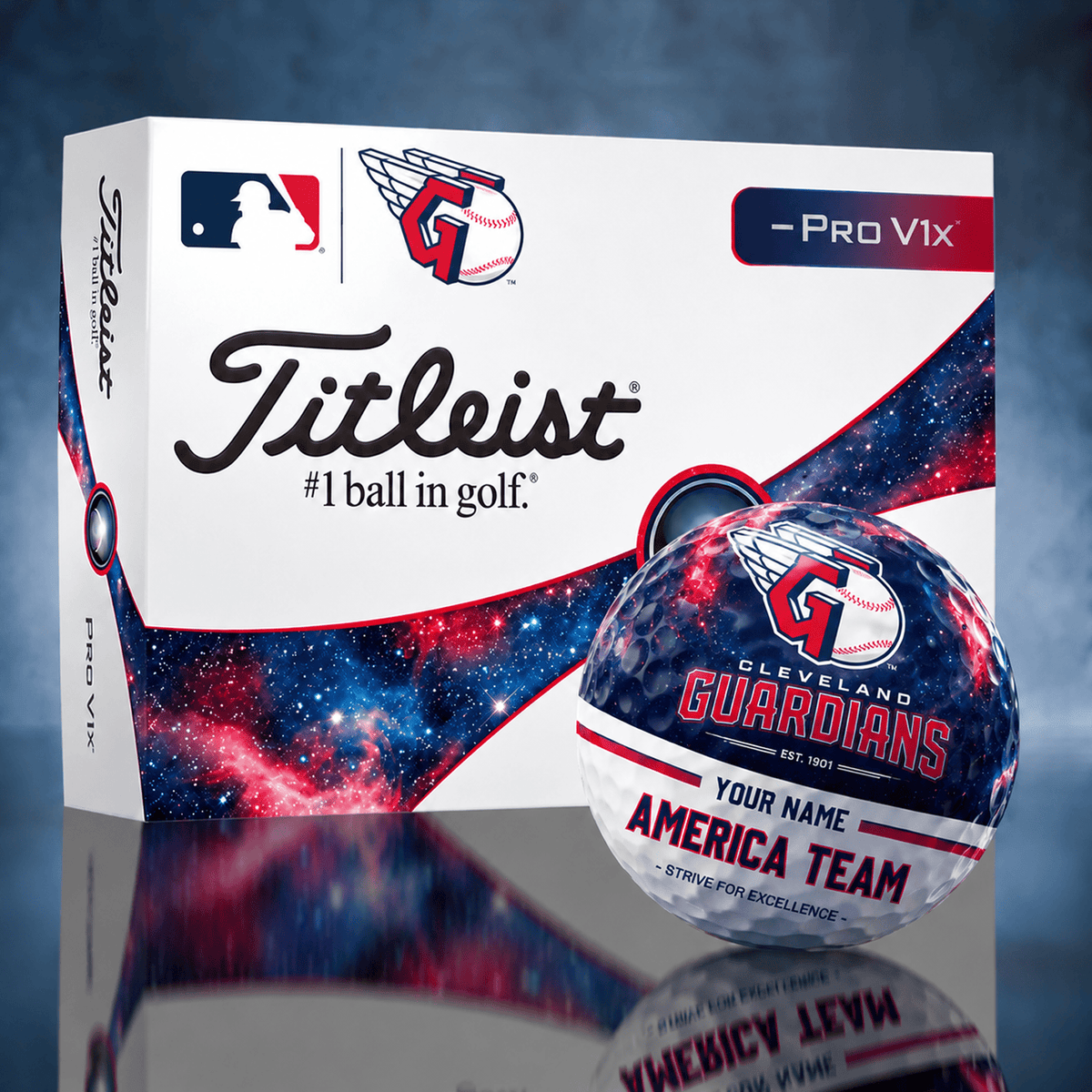 Titleist CLE x Premium MLB PERSONALIZED GOLF BALL LIMITED EDITION