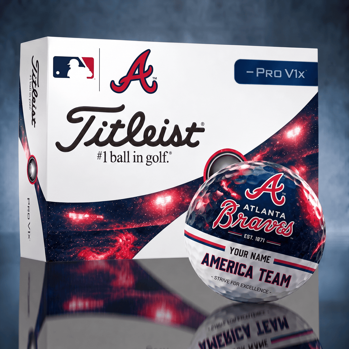 Titleist ATL x Premium MLB PERSONALIZED GOLF BALL LIMITED EDITION