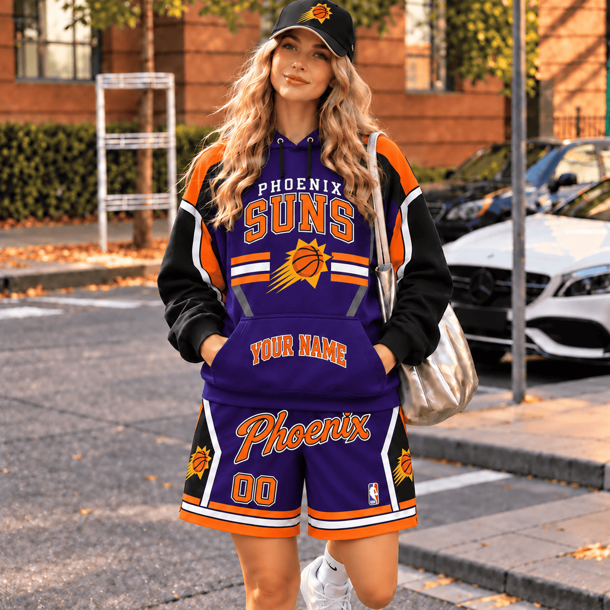 Phoenix Suns NBA Full Set Hoodie Short Pants New Style Gift Custom Name