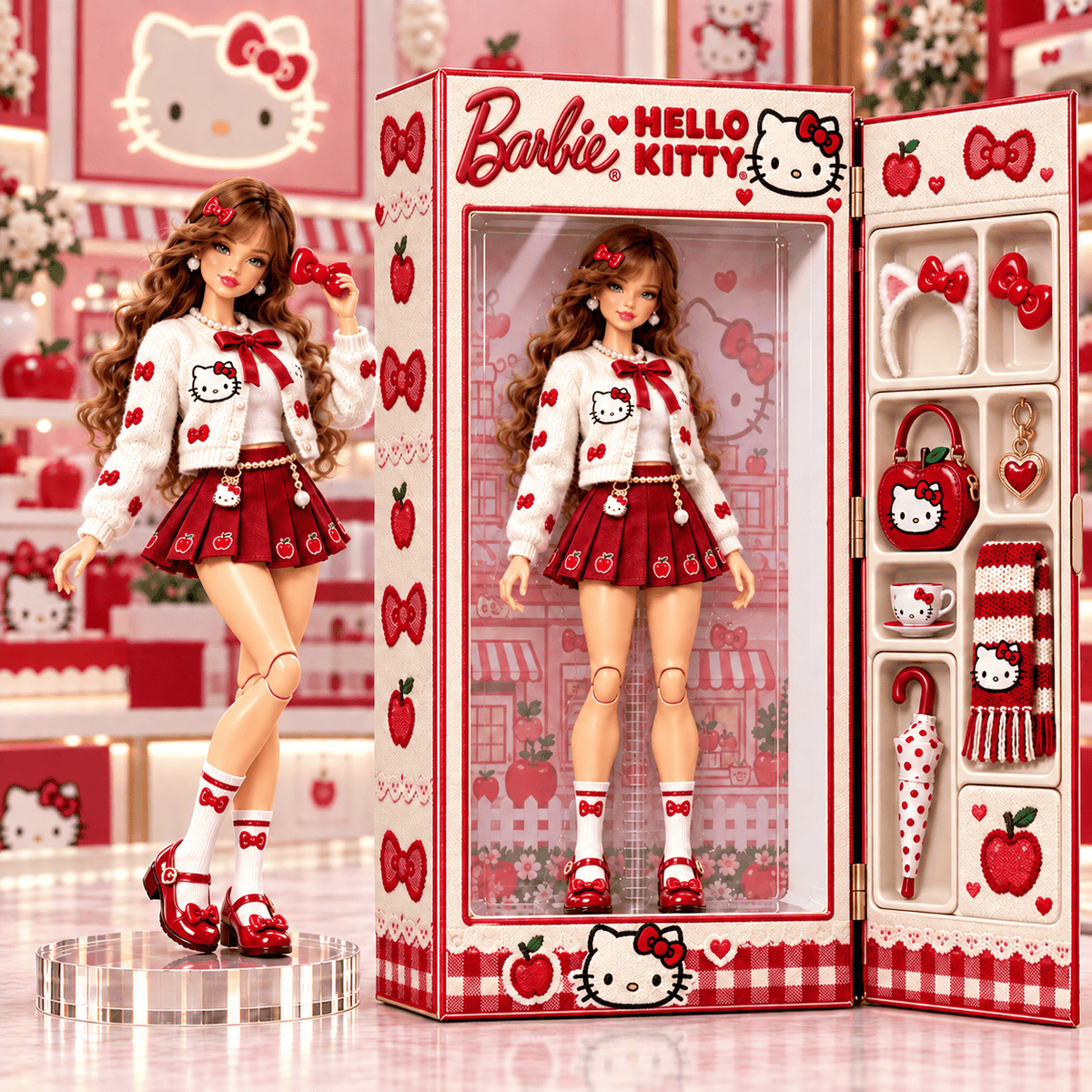 Hello Kitty Barbie Acrylic Block Plaque Gifts For Fan