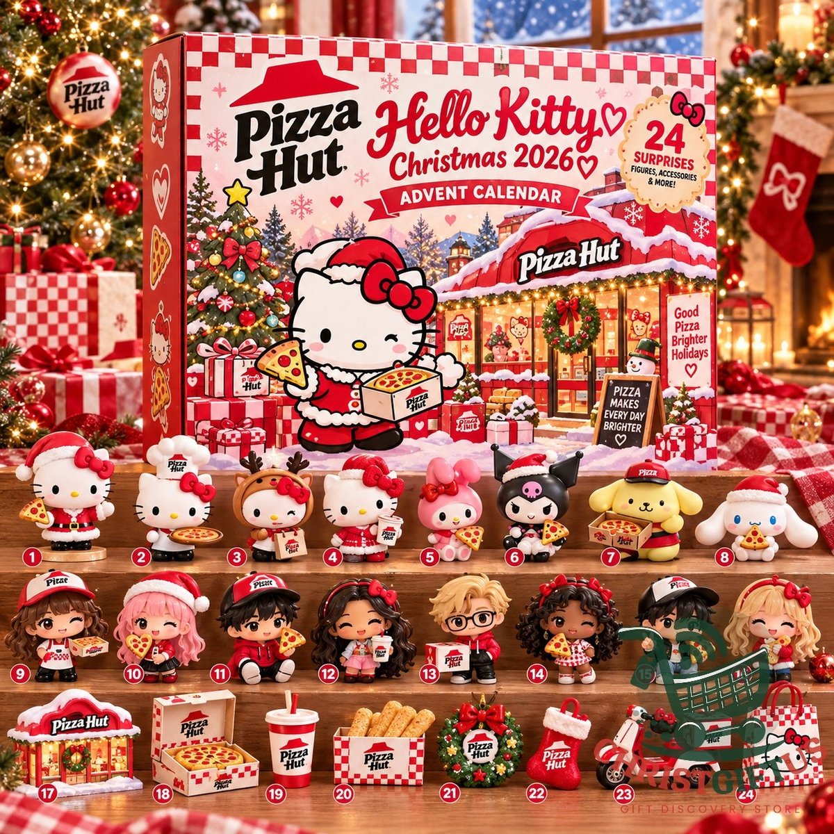 Pizza Hut Hello Kitty Christmas 2026 Acrylic Advent Calendar