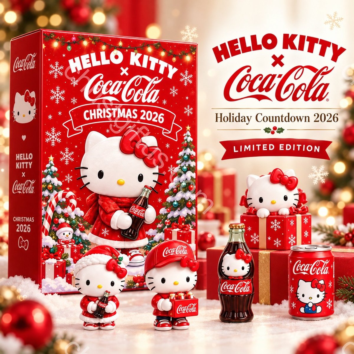 Hello Kitty × Coca-Cola Christmas 2026 Acrylic Advent Calendar