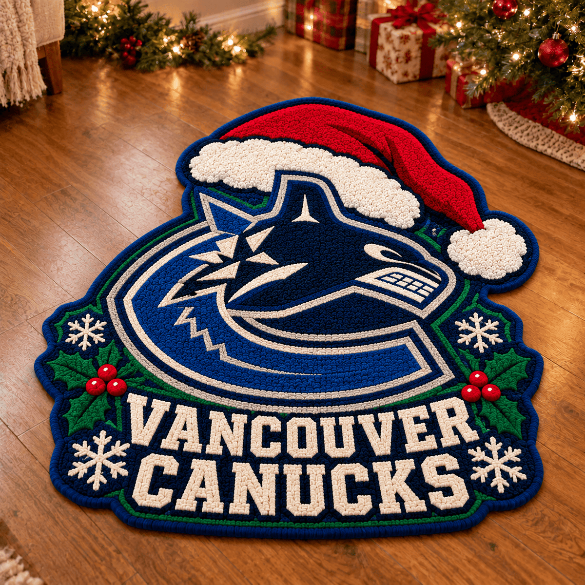 Vancouver Canucks NHL Custom Shape Floor Mat Chirstmas Gift