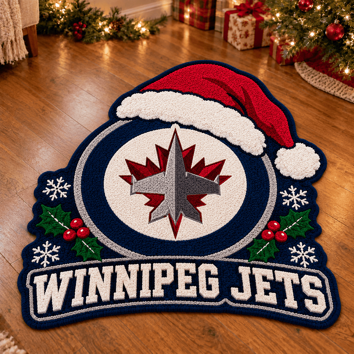 Winnipeg Jets NHL Custom Shape Floor Mat Chirstmas Gift