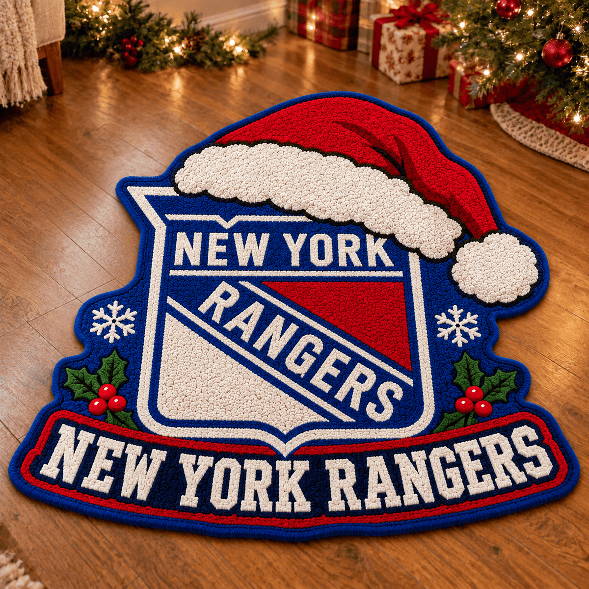 New York Rangers NHL Custom Shape Floor Mat Chirstmas Gift