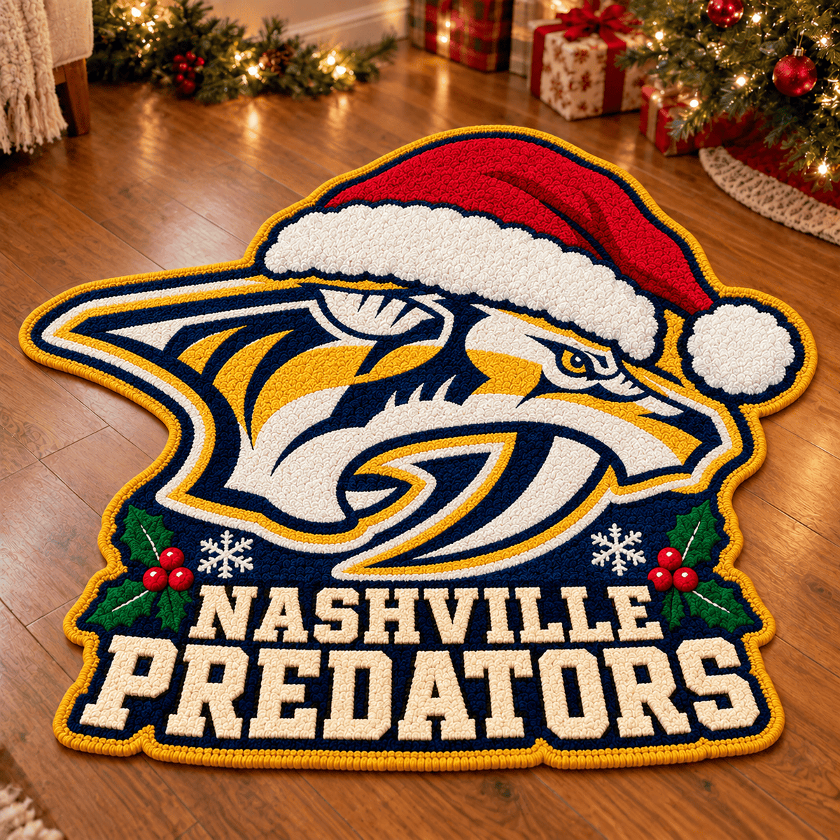 Nashville Predators NHL Custom Shape Floor Mat Chirstmas Gift