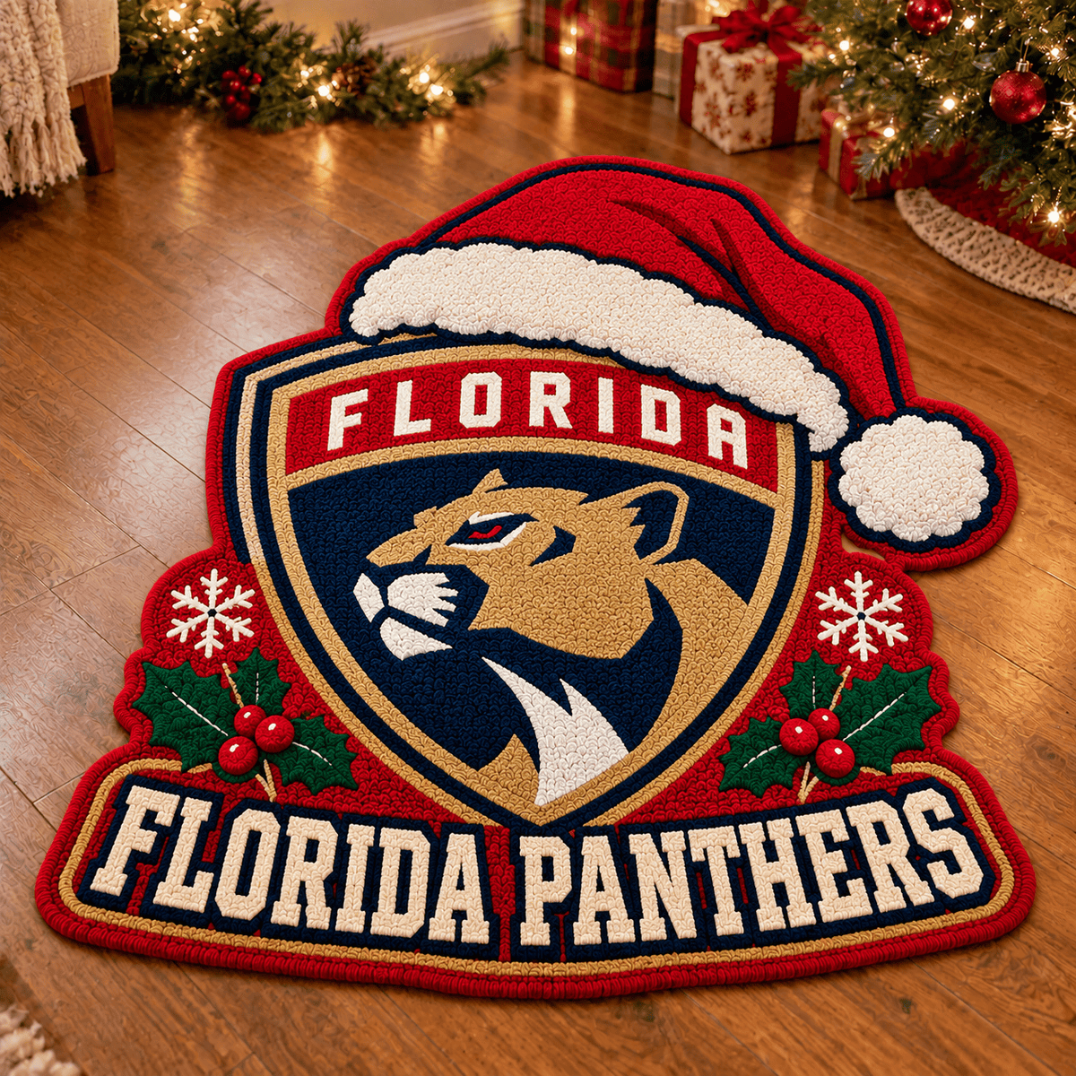 Florida Panthers NHL Custom Shape Floor Mat Chirstmas Gift