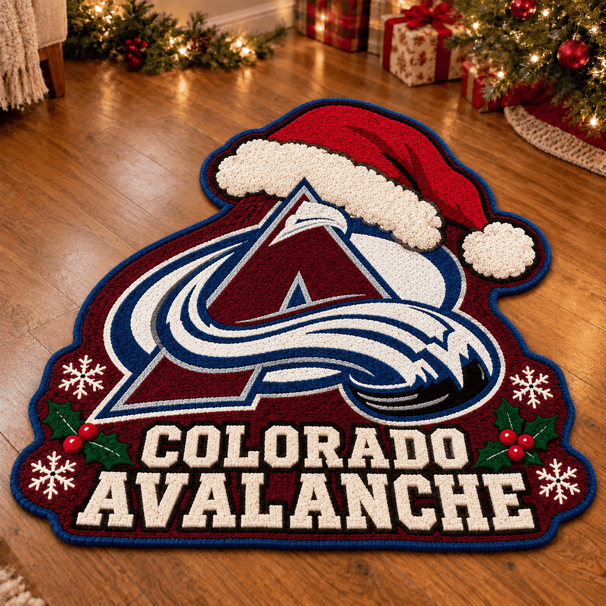Colorado Avalanche NHL Custom Shape Floor Mat Chirstmas Gift