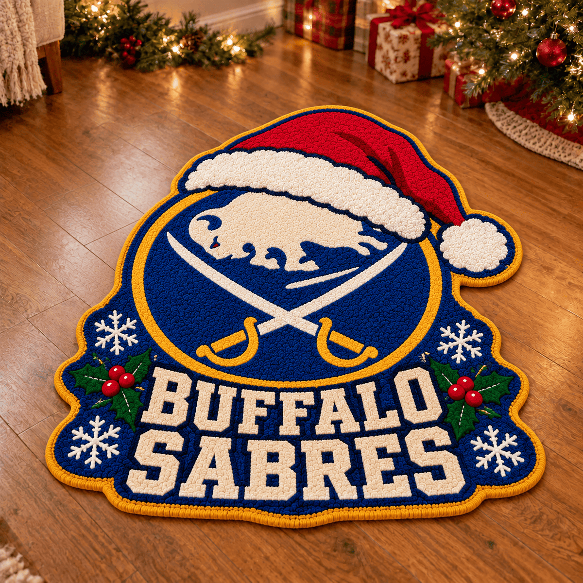 Buffalo Sabres NHL Custom Shape Floor Mat Chirstmas Gift