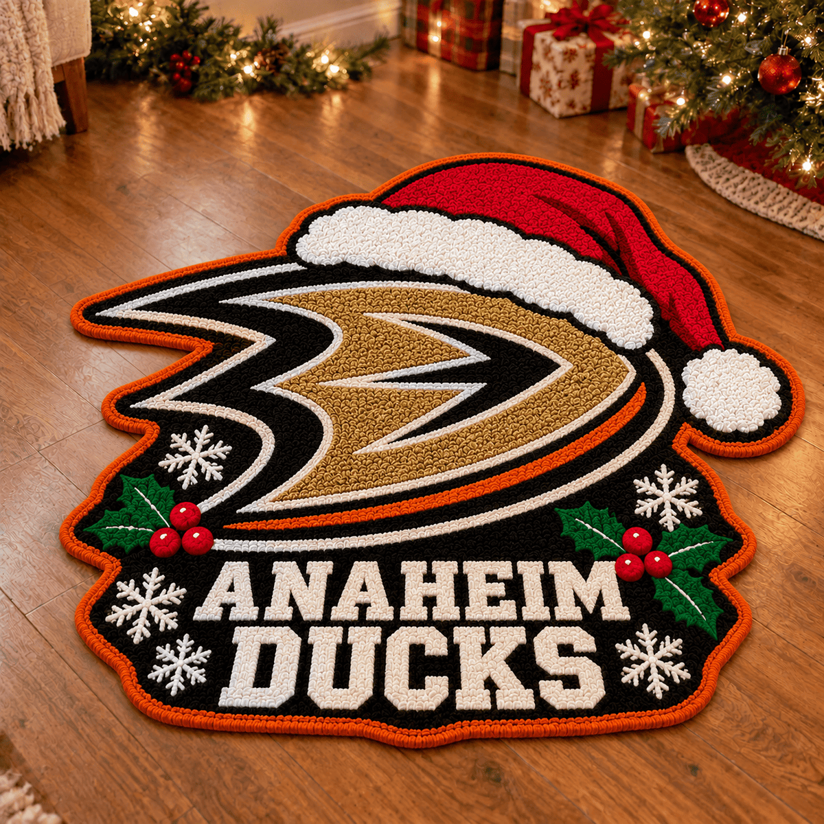 Anaheim Ducks NHL Custom Shape Floor Mat Chirstmas Gift