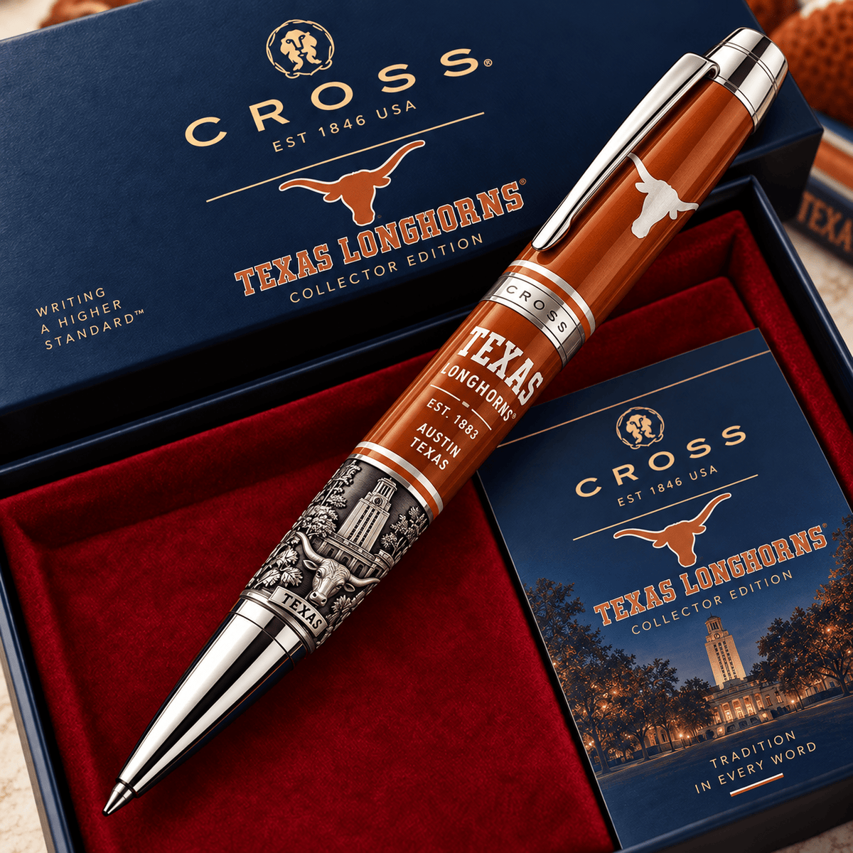 Texas Longhorns NCAA Football Collector Edition BallPoint Pen Gift Set