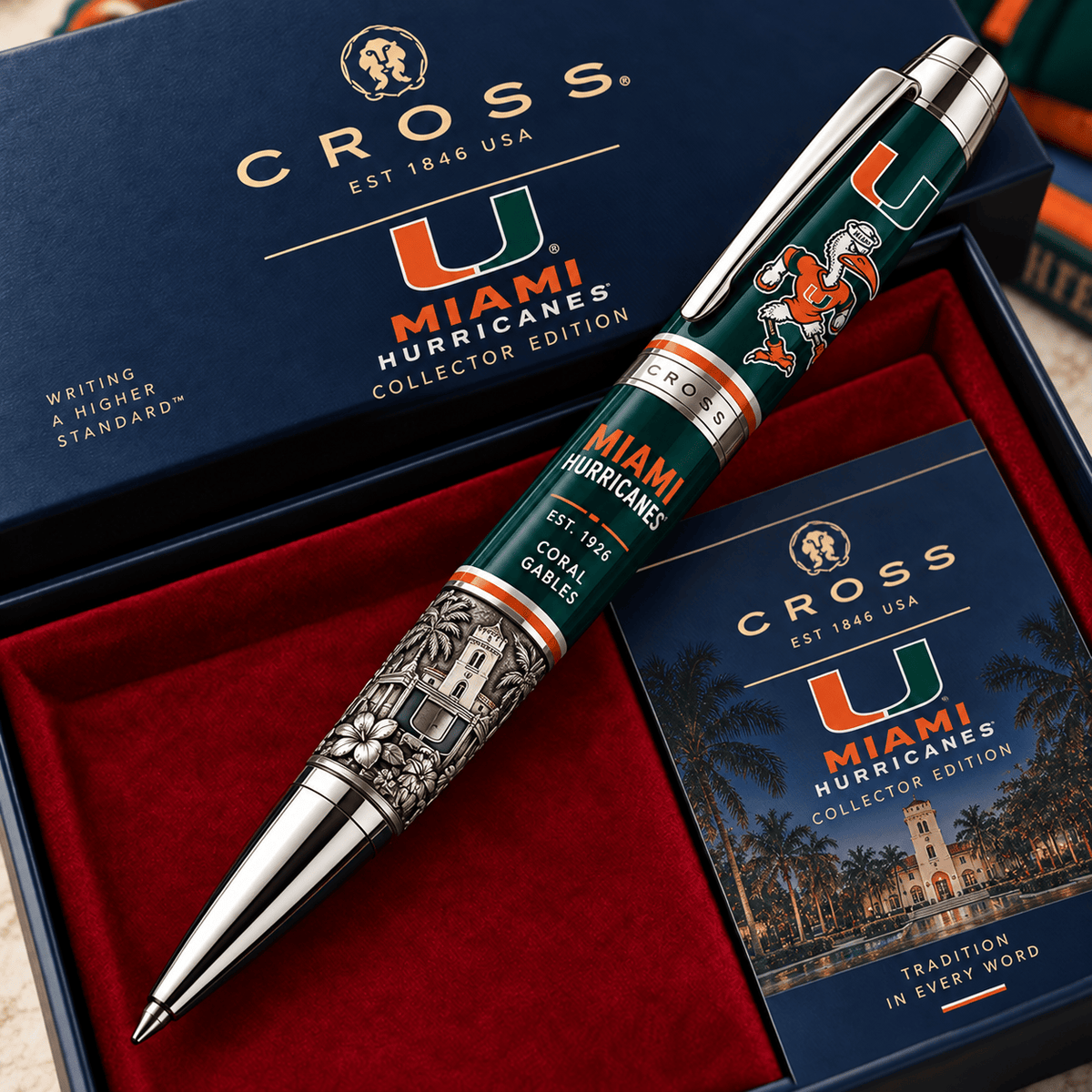 Miami Hurricanes NCAA Football Collector Edition BallPoint Pen Gift Set
