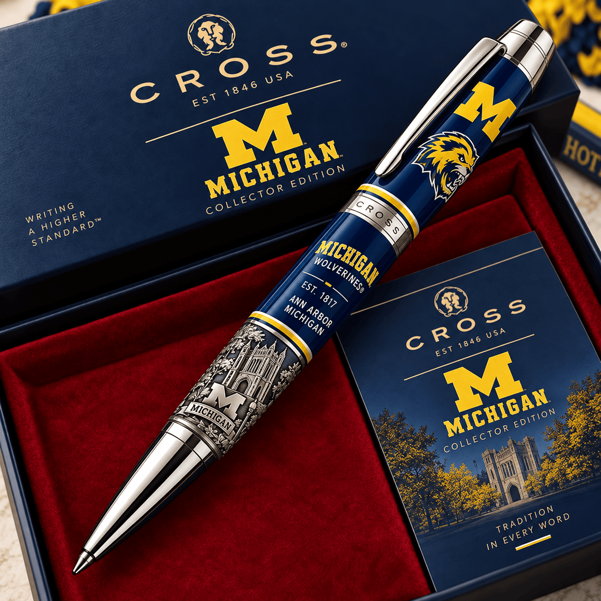 Michigan Wolverines NCAA Football Collector Edition BallPoint Pen Gift Set