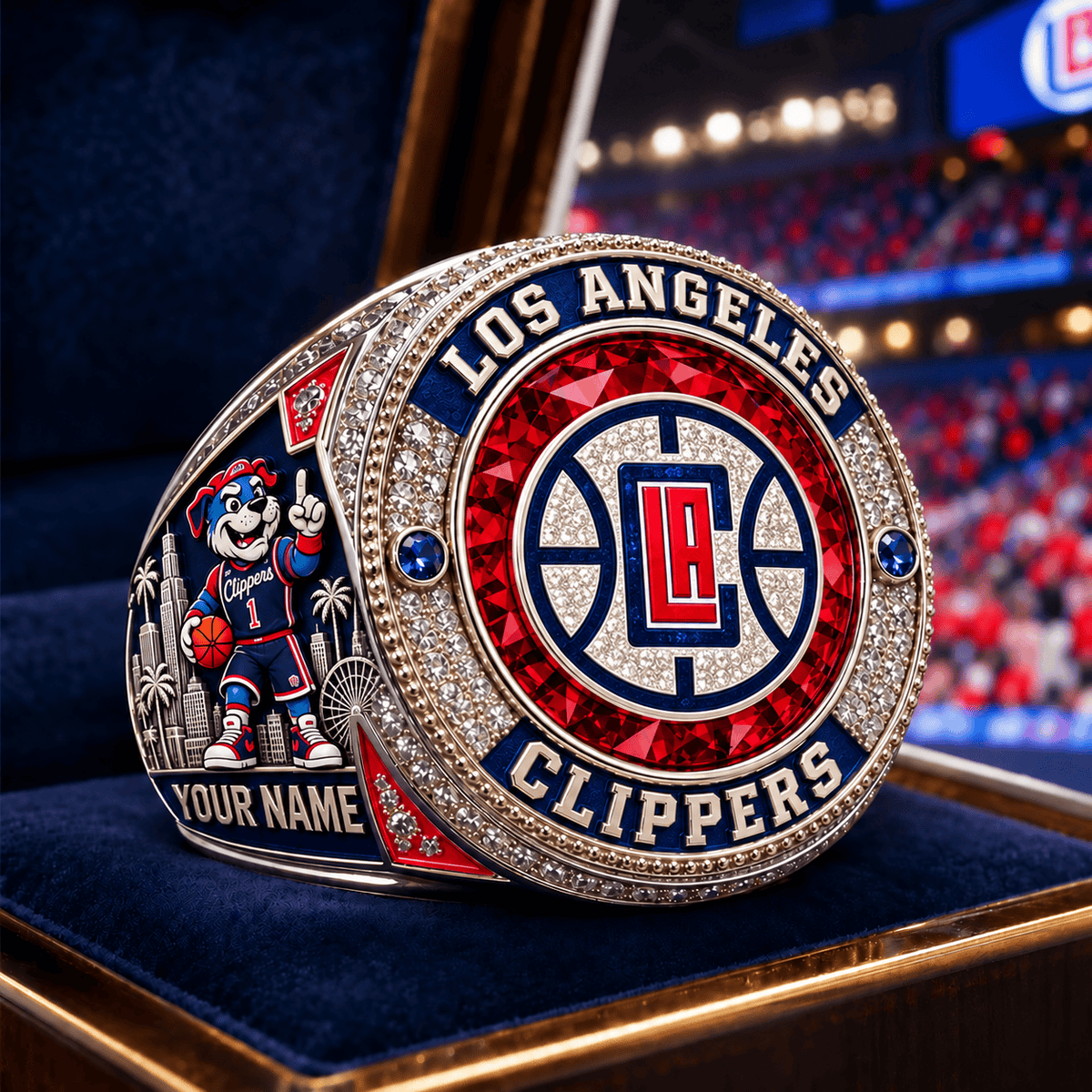 Los Angeles Clippers NBA Personalized Name 3D Ring For Fan