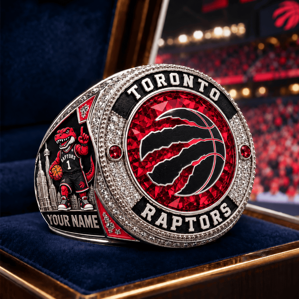Toronto Raptors NBA Personalized Name 3D Ring For Fan