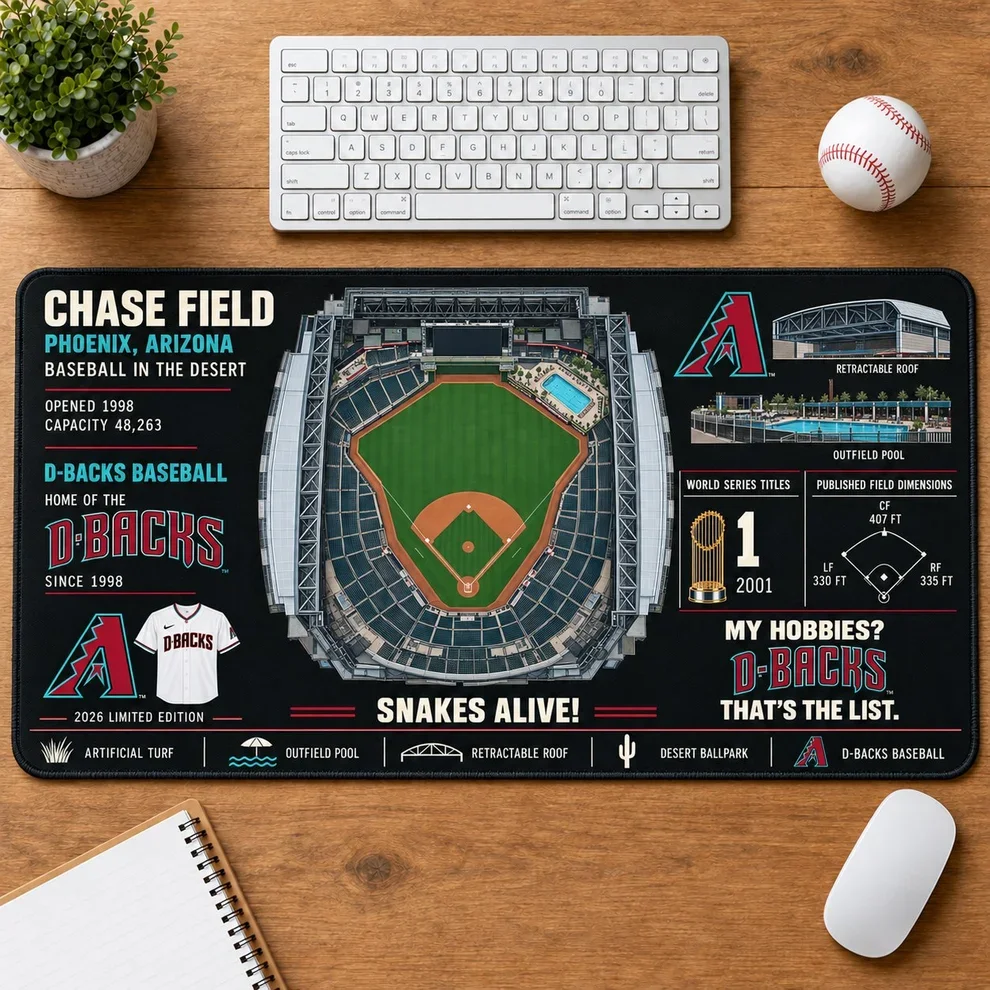 Arizona Diamondbacks 2026 Limited Edition Stadium Desk Mat – MLB Baseball Mouse Pad