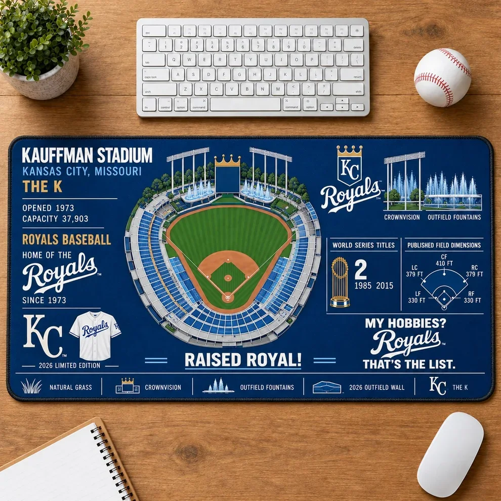 Kansas City Royals 2026 Limited Edition Stadium Desk Mat – MLB Baseball Mouse Pad