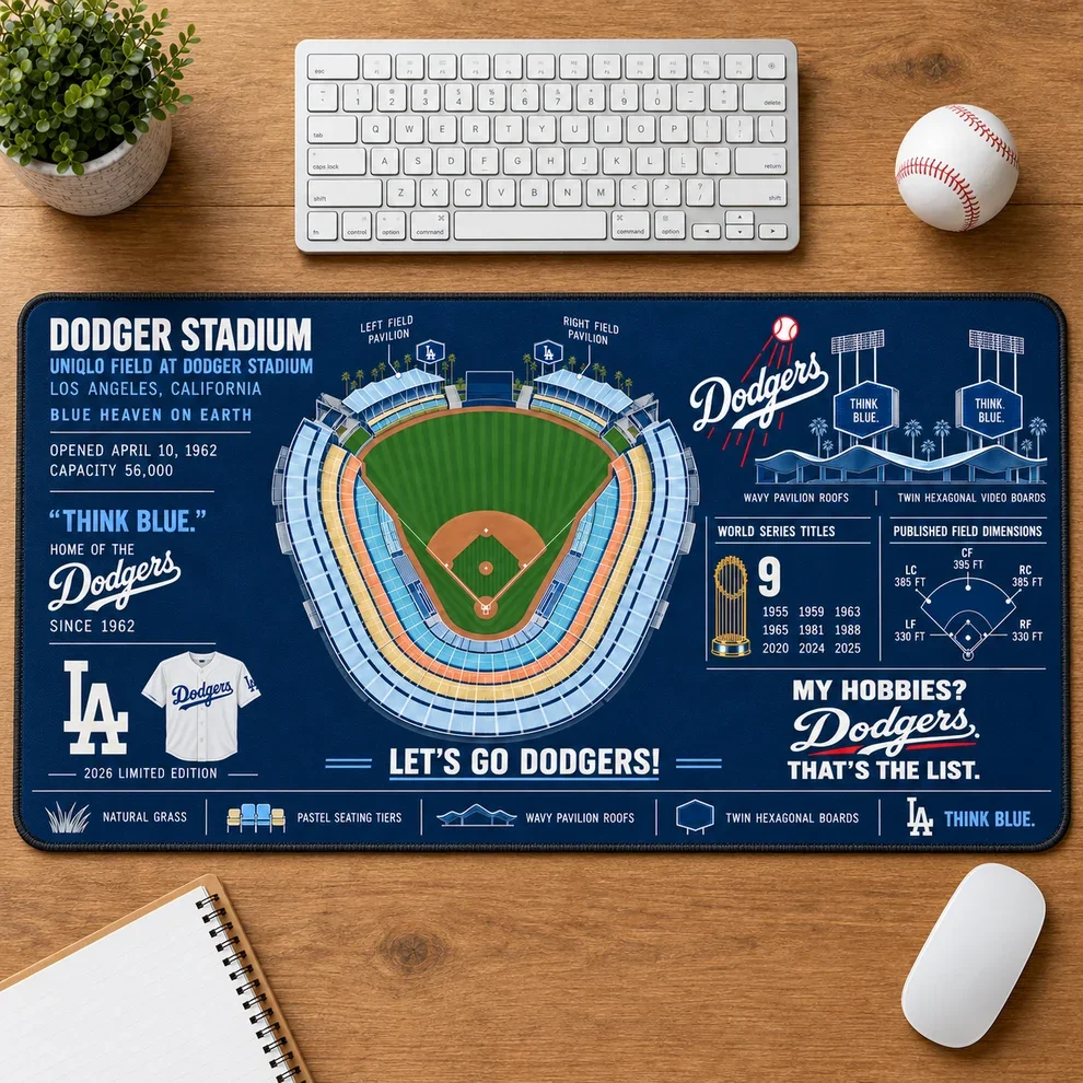 Los Angeles Dodgers 2026 Limited Edition Stadium Desk Mat – MLB Baseball Mouse Pad
