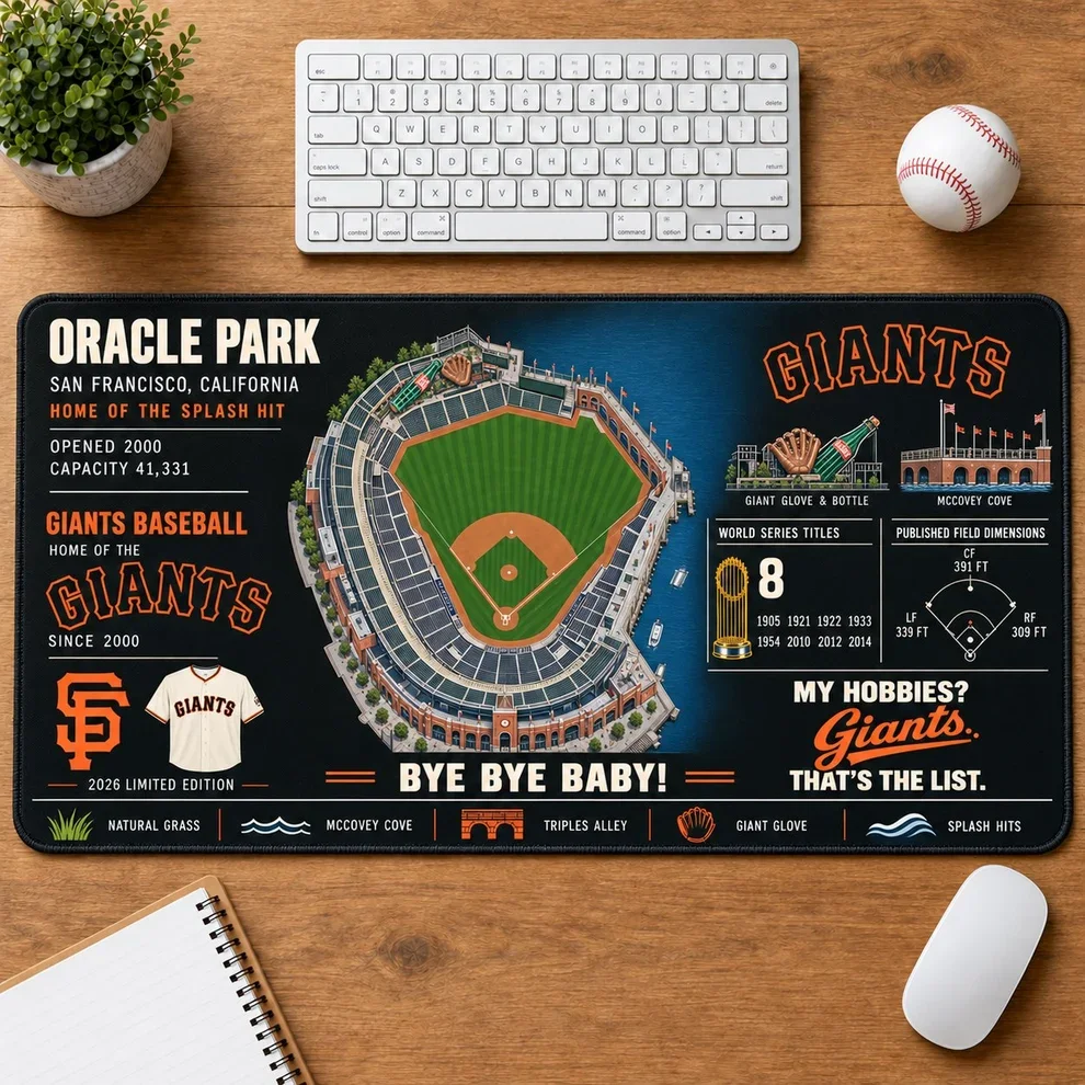 San Francisco Giants 2026 Limited Edition Stadium Desk Mat – MLB Baseball Mouse Pad
