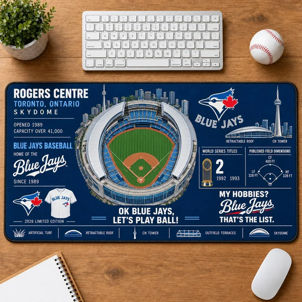 Toronto Blue Jays 2026 Limited Edition Stadium Desk Mat – MLB Baseball Mouse Pad