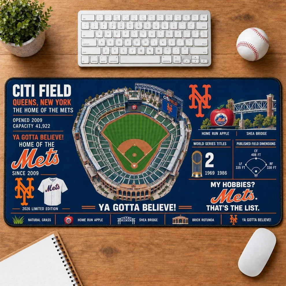New York Mets 2026 Limited Edition Stadium Desk Mat – MLB Baseball Mouse Pad