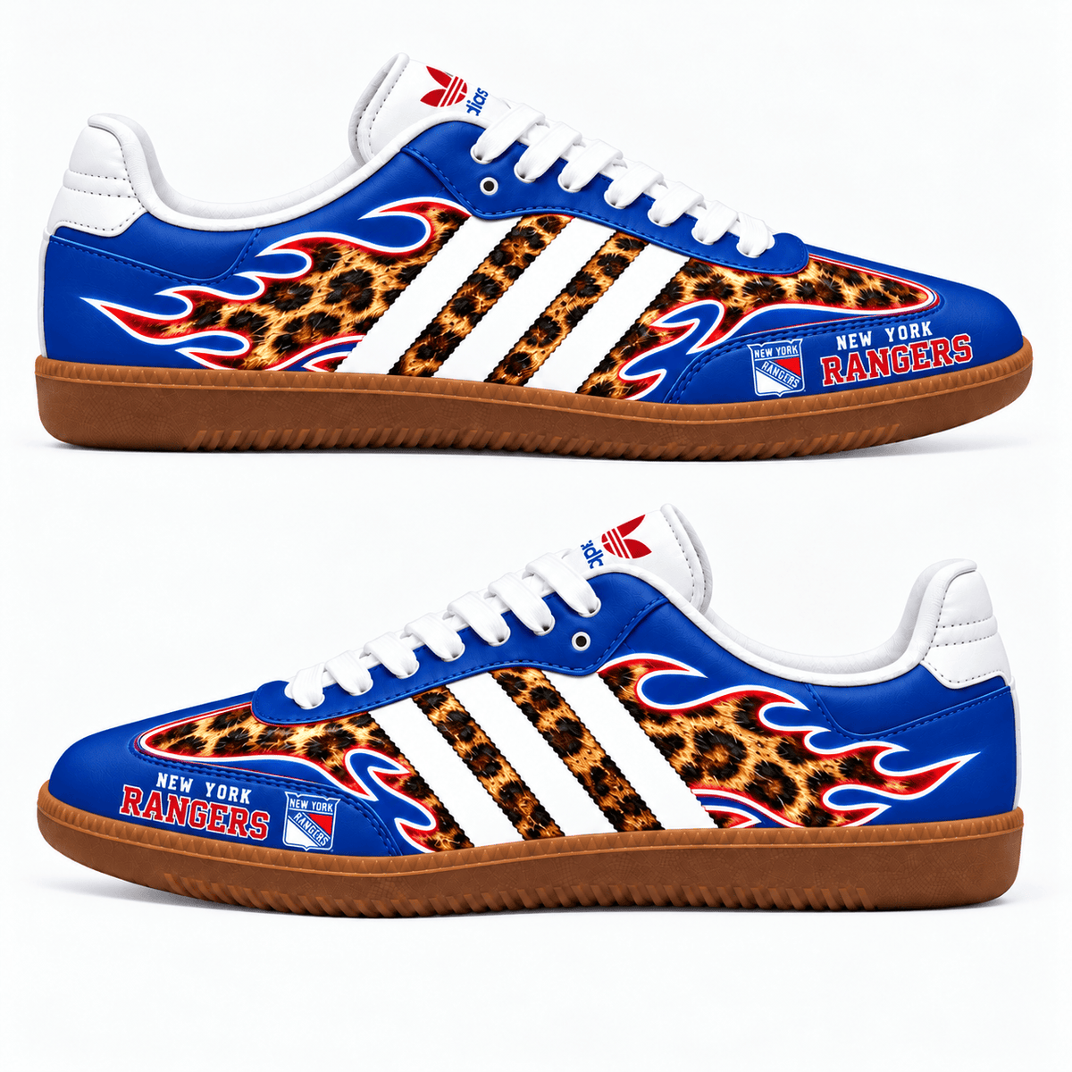 New York Rangers NHL Leopard Samba Shoes
