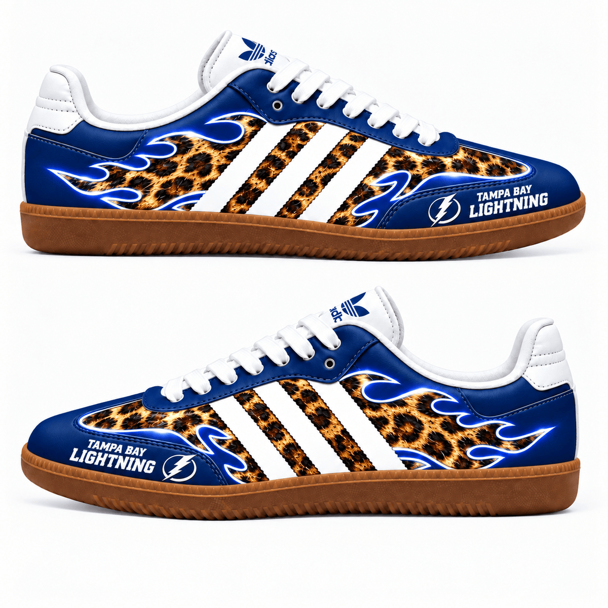 Tampa Bay Lightning NHL Leopard Samba Shoes