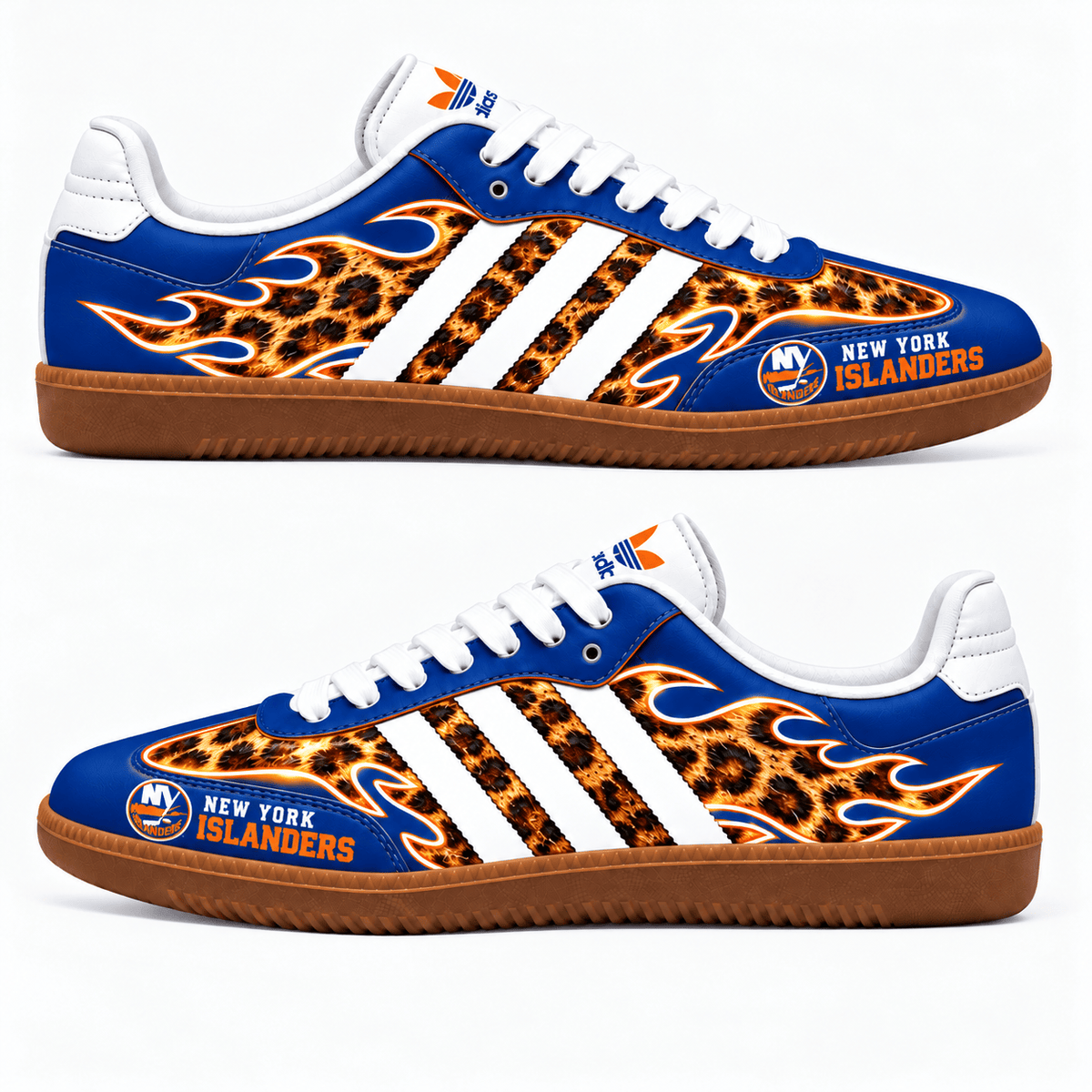 New York Islanders NHL Leopard Samba Shoes