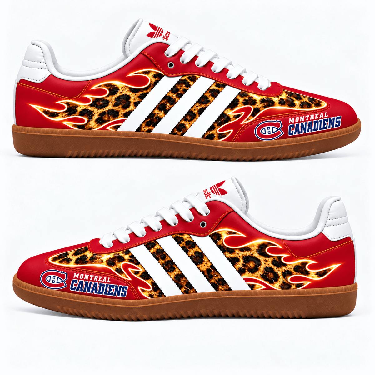 Montreal Canadiens NHL Leopard Samba Shoes