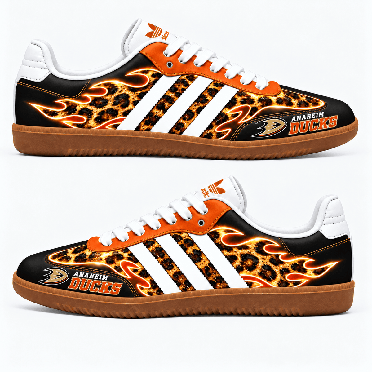 Anaheim Ducks NHL Leopard Samba Shoes
