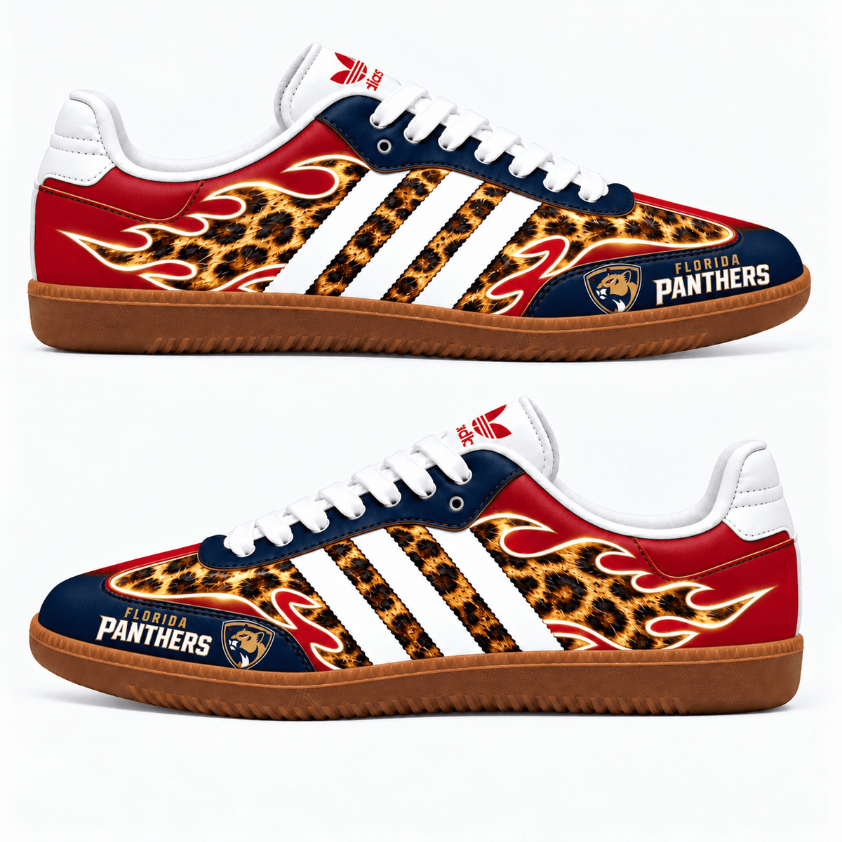 Florida Panthers NHL Leopard Samba Shoes