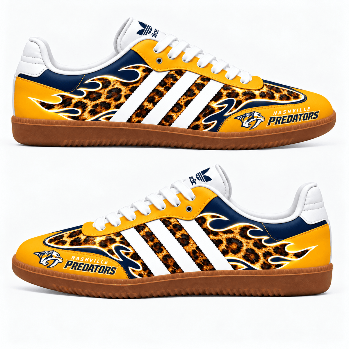 Nashville Predators NHL Leopard Samba Shoes