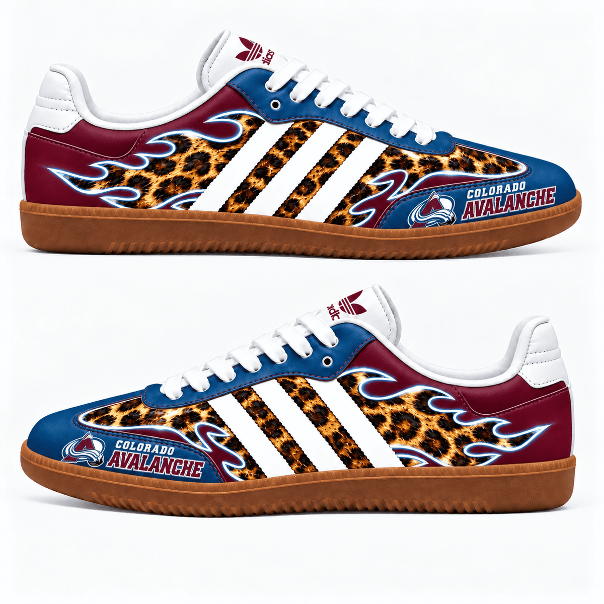 Colorado Avalanche NHL Leopard Samba Shoes