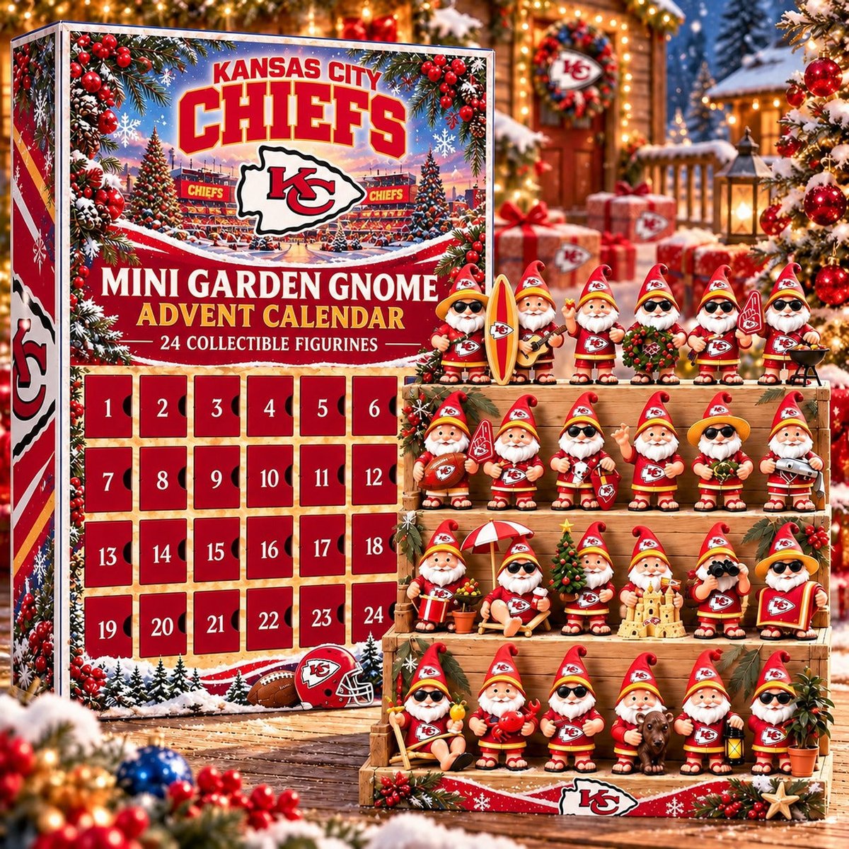 KCC x NFL Mini Garden Gnome Advent Calendar