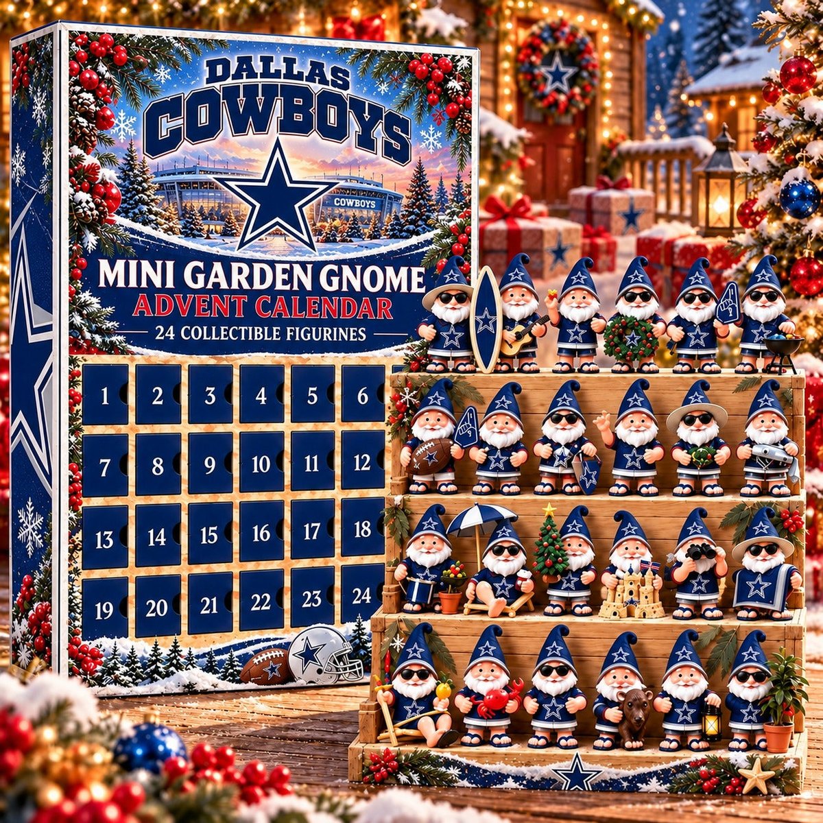 DC x NFL Mini Garden Gnome Advent Calendar