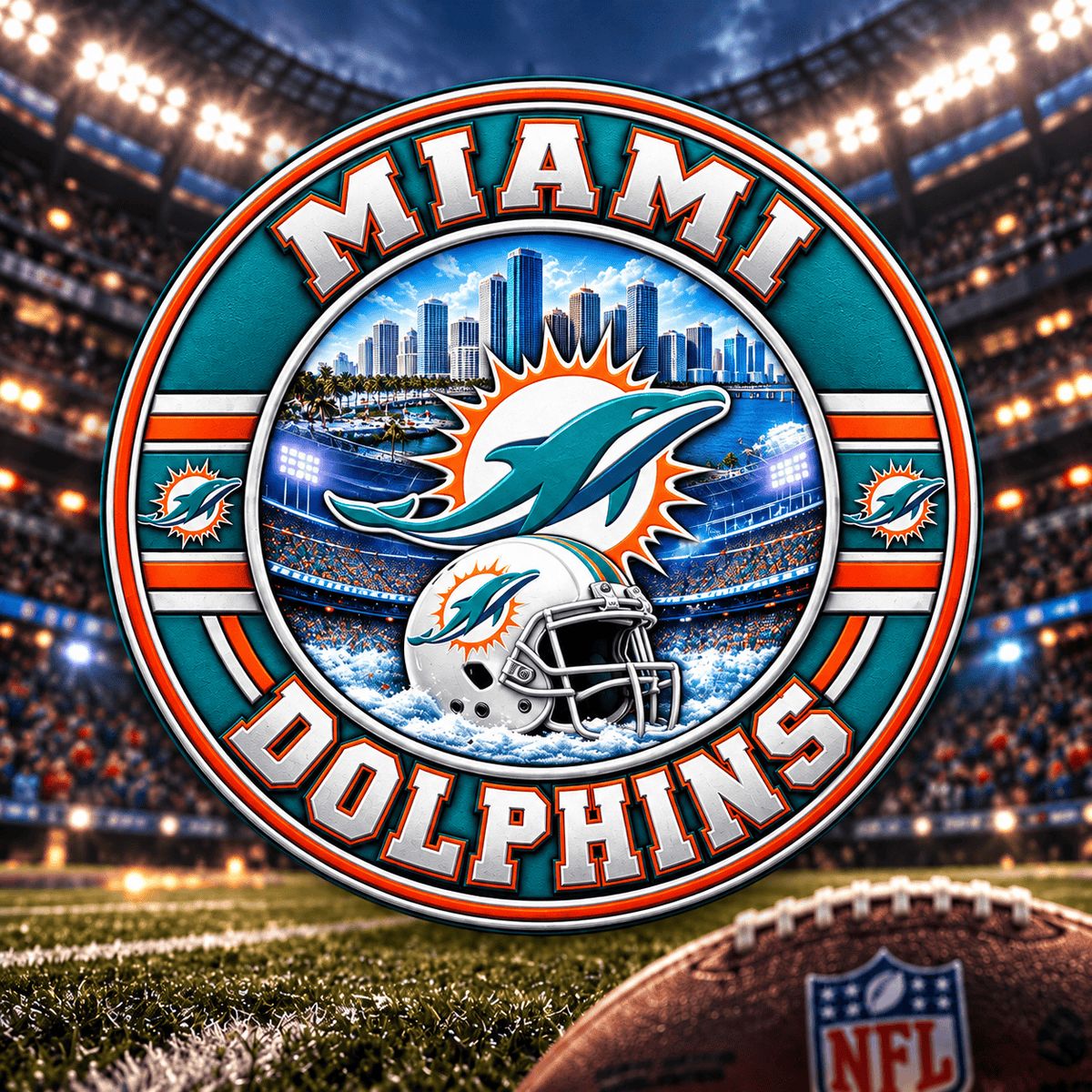 Miami Dolphins NFL Football Team Collectible Coin