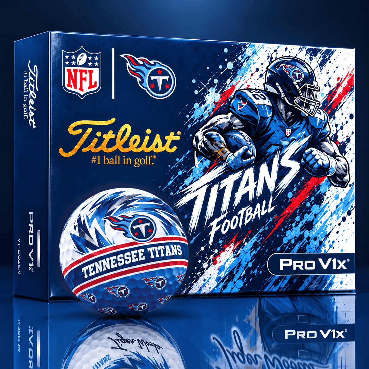 TT x Custom NFL Dynamic Paint Splatter Golf Balls