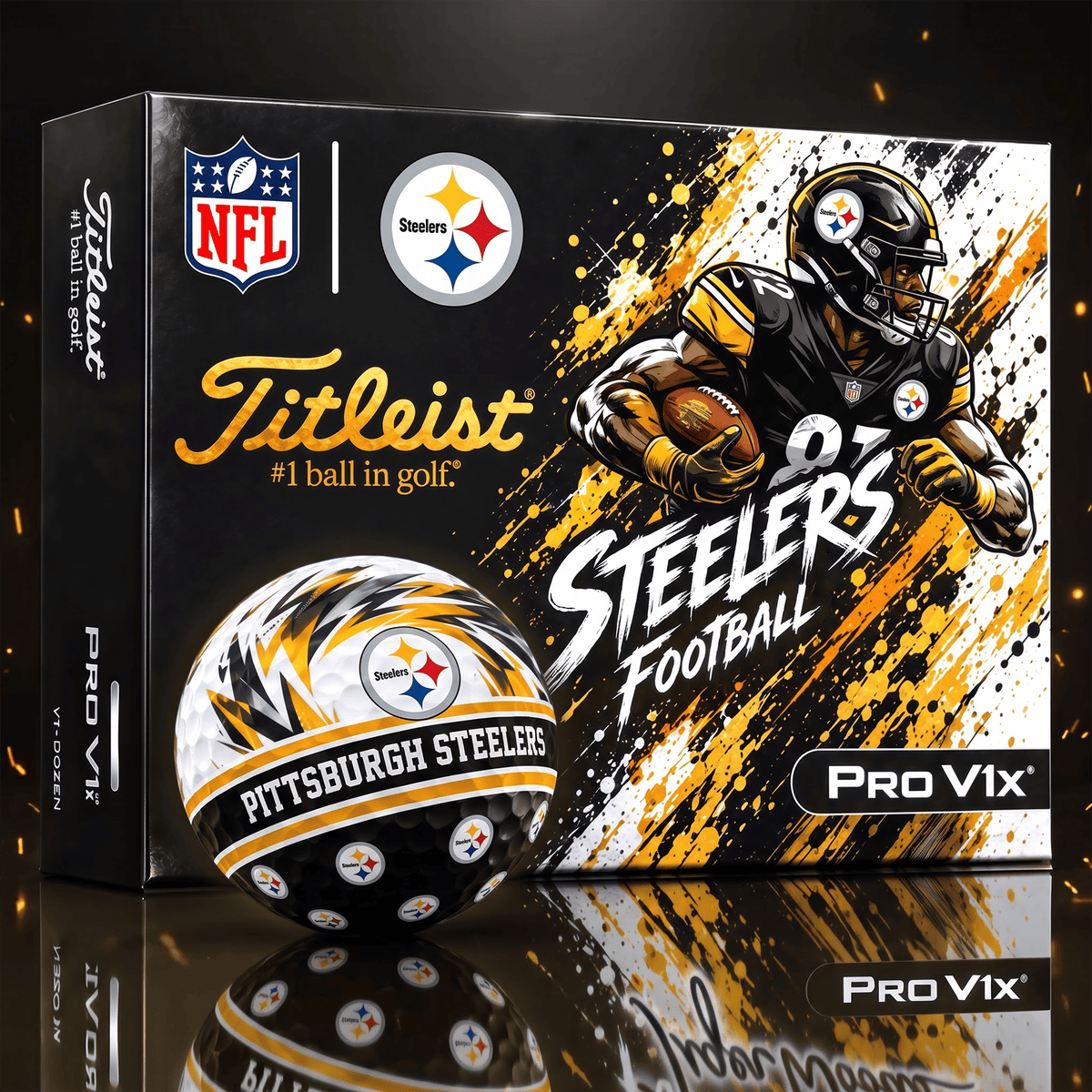 PS x Custom NFL Dynamic Paint Splatter Golf Balls