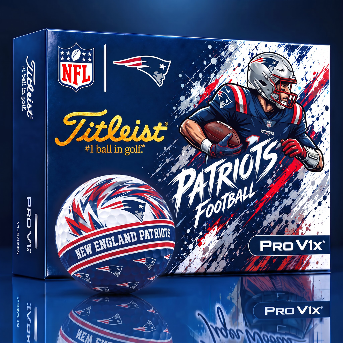 NEP x Custom NFL Dynamic Paint Splatter Golf Balls