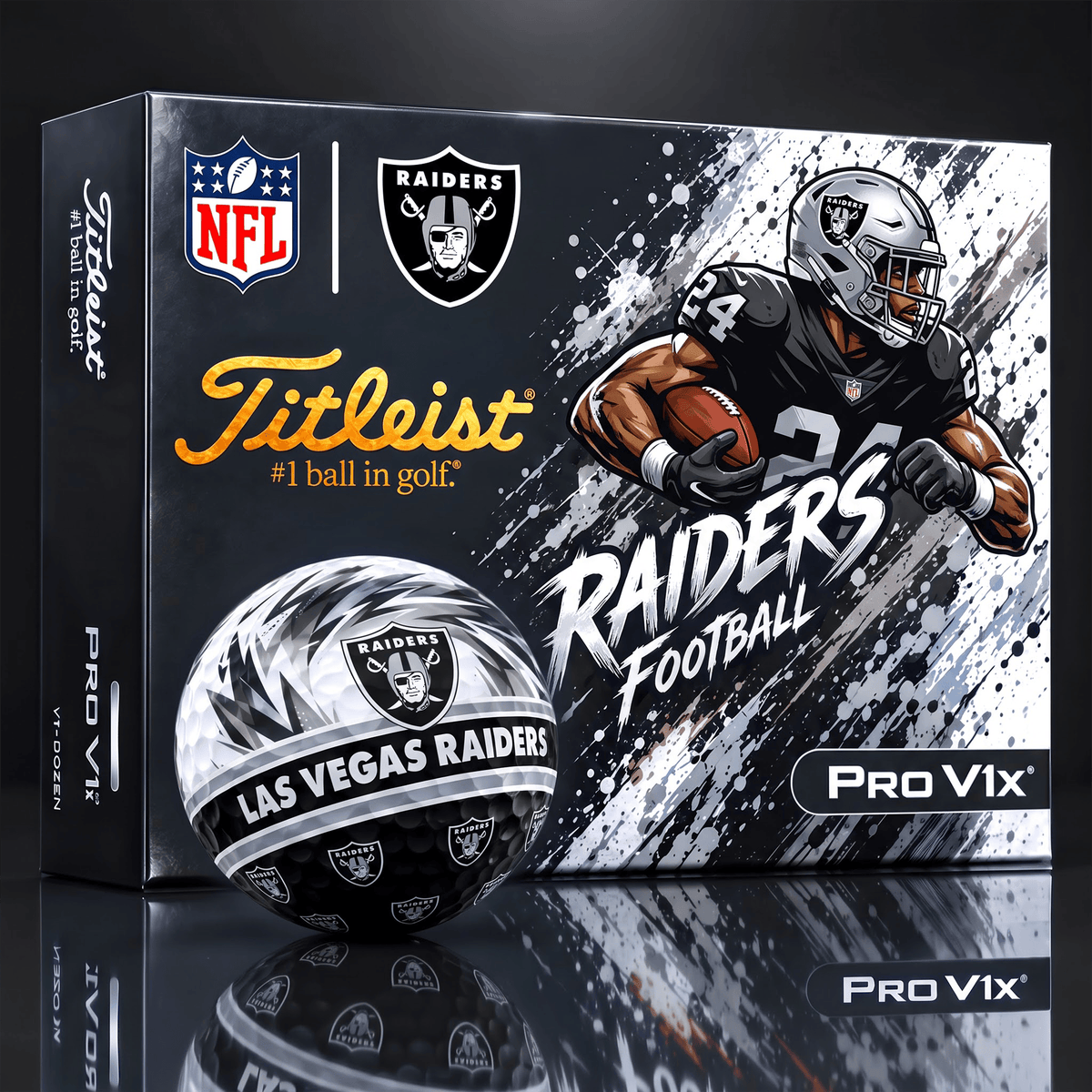LVR x Custom NFL Dynamic Paint Splatter Golf Balls