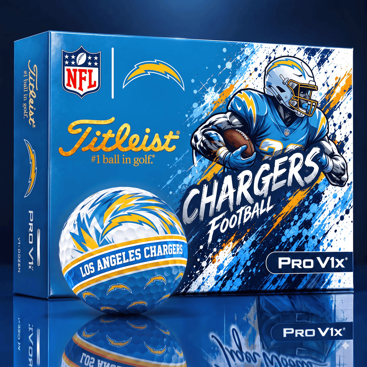 LAC x Custom NFL Dynamic Paint Splatter Golf Balls