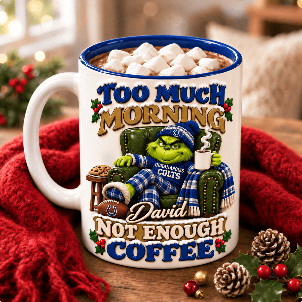 Indianapolis Colts NFL Funny Grinchmas Ceramic Mug Custom Any Name Gifts