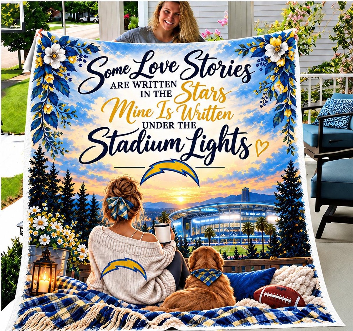 Los Angeles Chargers Blanket Gift For Fan