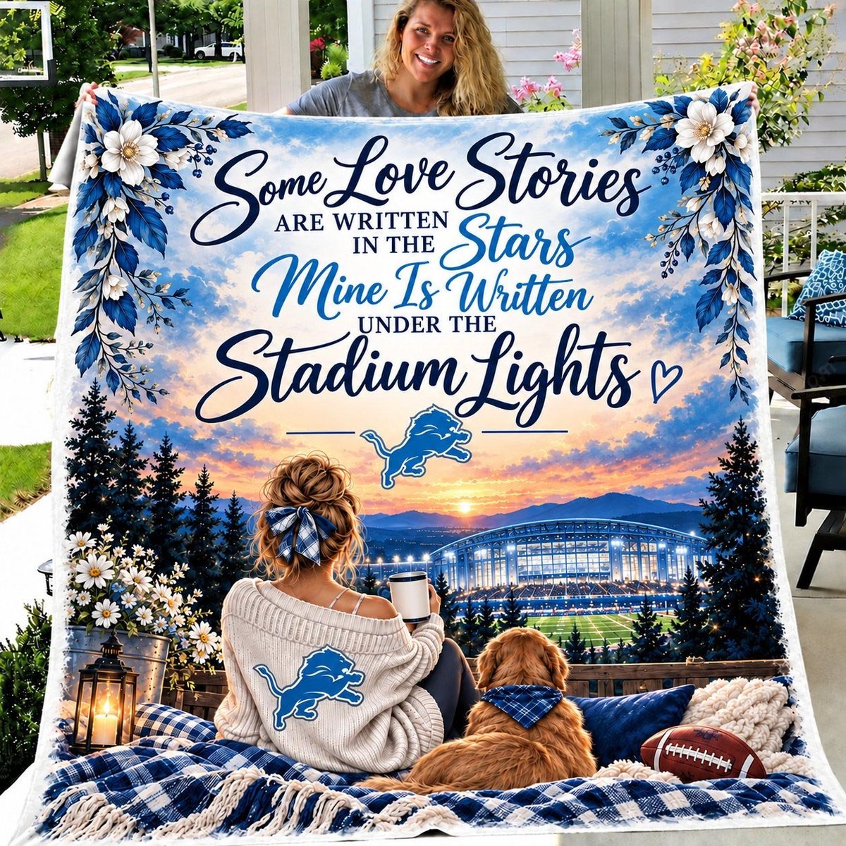 Detroit Lions Blanket Gift For Fan